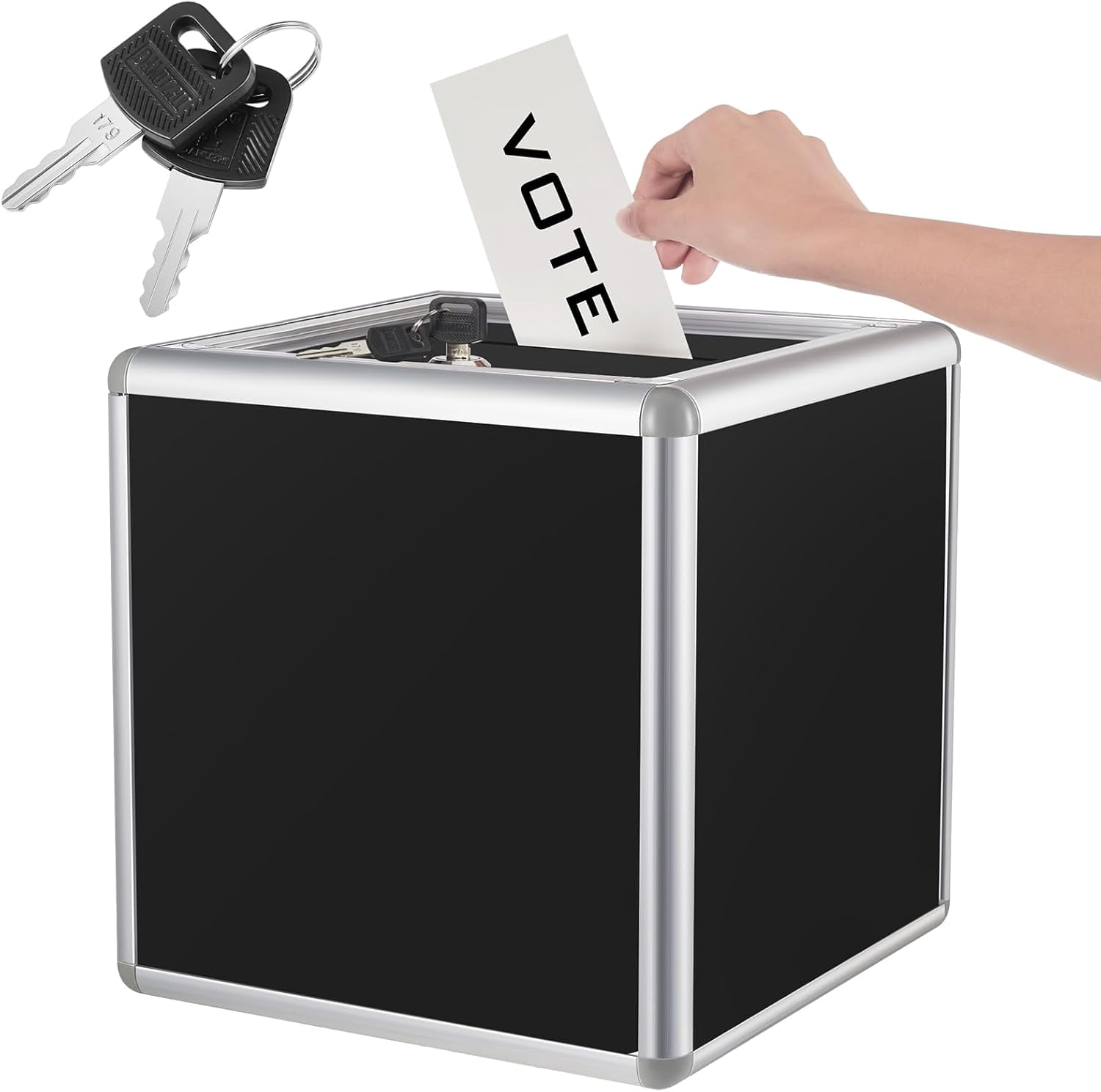 Acrylic Donation Box Reinforcement Large Ballot Container with Slot ...