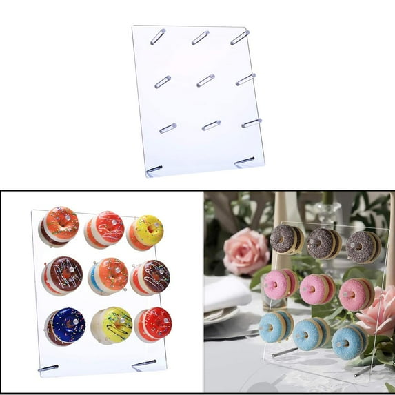 Acrylic Donut Cake Stand, Clear Acrylic Donut Stands, Dessert Stand Table for Wedding, Birthday Party, Christmas, Baby Shower