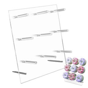 Acrylic Donut Stand, Clear Donut Rack, Reusable Donut Holder for Birthday Shower, Doughnut Party Decorations