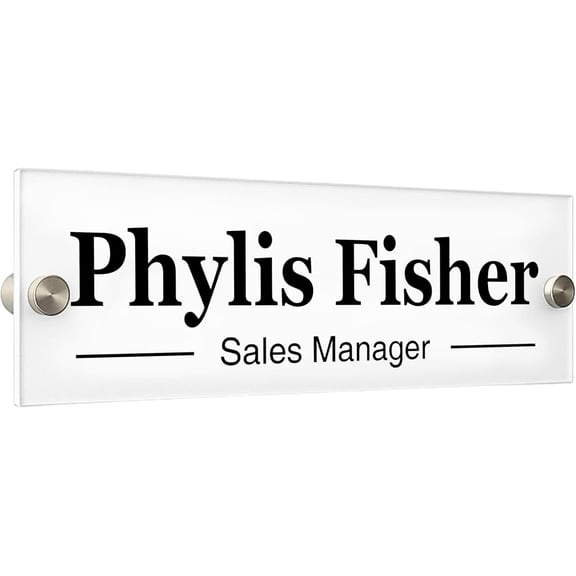 Acrylic Door Name Plate Personalized Office Name Plate Custom Door Sign with Logo Office Decor for Women Men Workspace Decorations