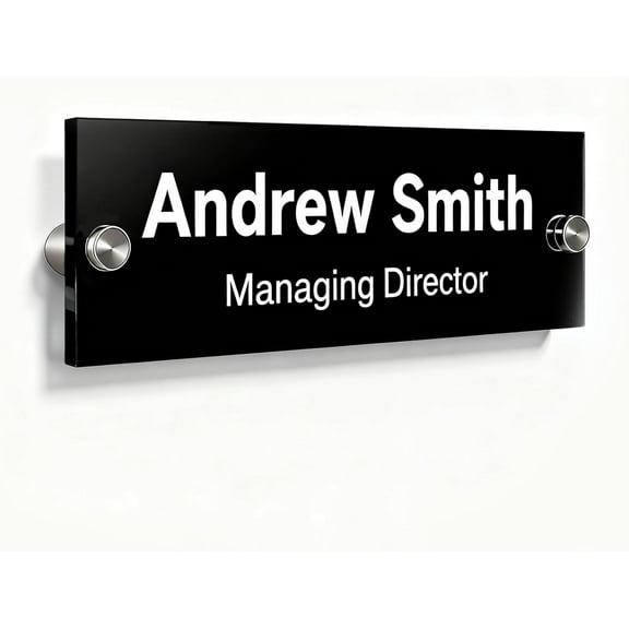 Acrylic Door Name Plate Personalized Office Name Plate Custom Door Sign with Logo Office Decor for Women Men Workspace Decorations