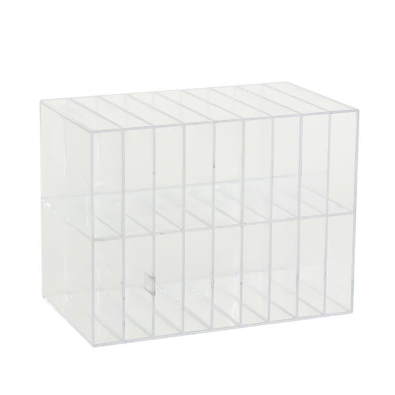 Acrylic Double Layer Marker Storage Rack, Mark Pen Storage Box, Desktop Art Marker Pen Pencil Divider Organizer Home (A)