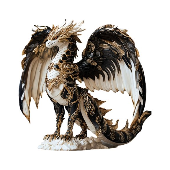 Acrylic Dragon Statues Desk Decorative Figurines Animal Figurines Sculptures