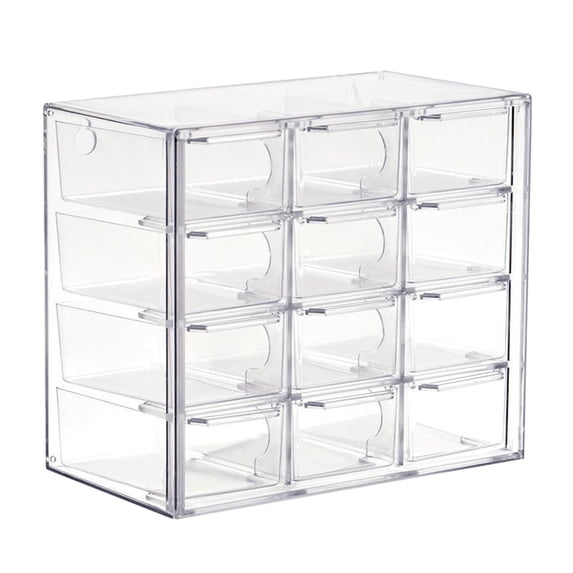 Acrylic Drawer Organizer, Clear Desk Organizer With Drawer, Plastic Stackable Storage Drawers With 9/12 Drawers, Dustproof Makeup Organizers For Makeup, Jewelry, Pens, Craft, Office Supplies