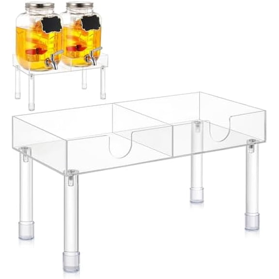 Acrylic Drink Dispenser Stand for Two 6.69'' Diameter of 1 Gallon Water Jar Beverage Dispenser Stand for Parties and Events, Plant, Cake Pedestal, Bottle Not Included$$Home Decor, Kitchen, & Other