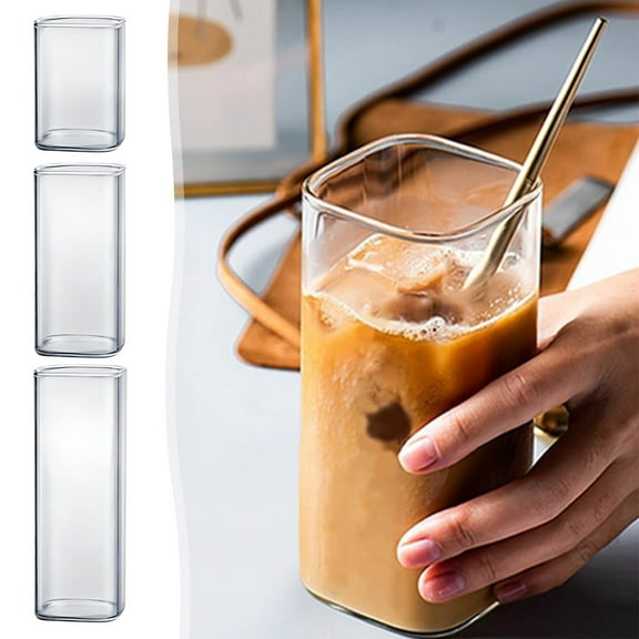 Acrylic Drinking Glass with Handle, 16oz Clear Reusable Cup for Hot & Cold Beverages, & Dishwasher Safe for Easy Cleaning, Ideal for Home, Office, and Daily Hydration Needs,Vsgery