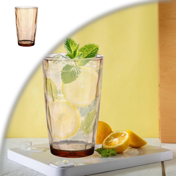Acrylic Drinking Glasses, Reusable Tumblers Drinkware Unbreakable Water Glasses Cups Stackable & Dishwasher Safe for Home Outdoors Restaurant