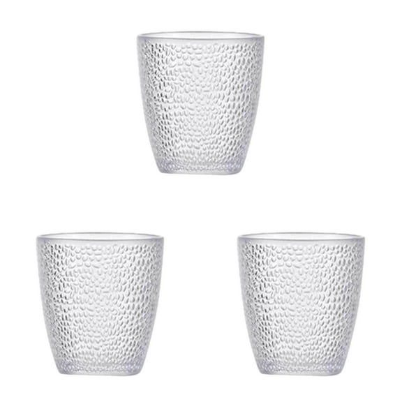 Acrylic Drinking Glasses Set - 8oz Shatterproof Tumblers for , Juice & Water - Clear Unbreakable Cups for Restaurant, Home & Bathroom Use (Set of 5)