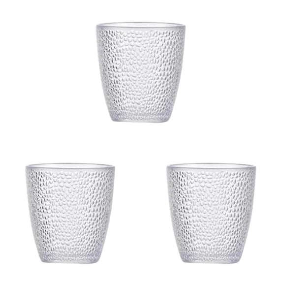 Acrylic Drinking Glasses Set - 8oz Shatterproof Tumblers for , Juice & Water - Clear Unbreakable Cups for Restaurant, Home & Bathroom Use,3,Clear
