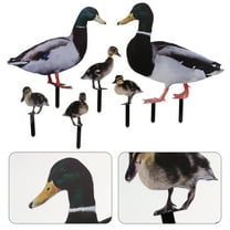 Acrylic Duck Decor, 6pcs Garden Decorative Stakes Lifelike Duck Ground Stake Outdoor Lawn Stakes