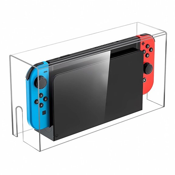 Acrylic Dust Cover for Nintendo Switch OLED - Clear Protective Case for Docked Console