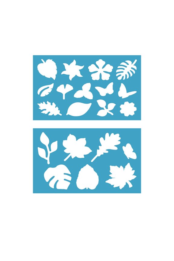 Acrylic Earring Handwork Template Card Leather Cutting Stencils Deep Sky Blue Leaf 130x90x2mm 2pcs/set for DIY