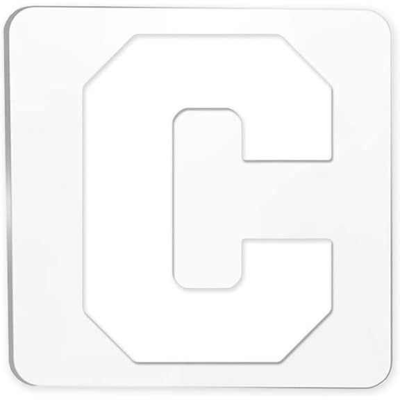 Acrylic Earring Handwork Template Card Leather Cutting Stencils Square Letter Pattern Letter.C 15.2x15.2x0.4cm DIY