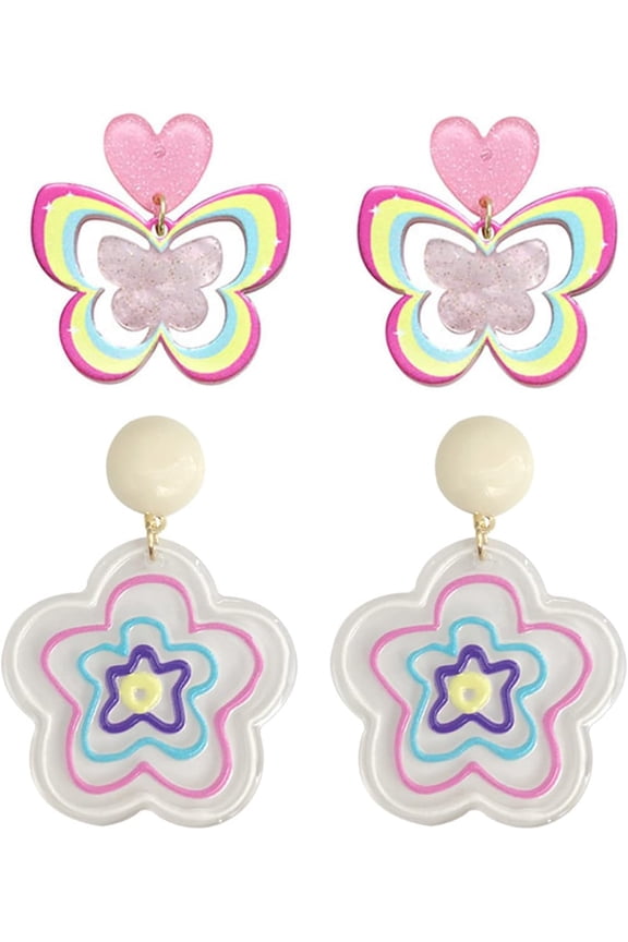 Acrylic Earrings For Women Statement Geometric Earrings Resin Acetate Drop Dangle Earrings Mottled Hoop Earrings Fashion Jewelry[Z1]