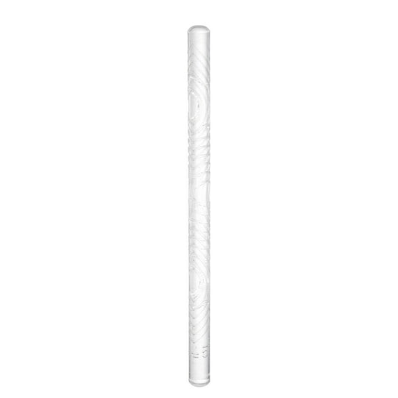 Acrylic Embossed Rolling Pin 16cm x 1cm Oval Pattern, Transparent