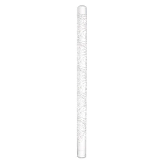 Acrylic Embossed Rolling Pin 16cm x 1cm Snail Pattern, Transparent