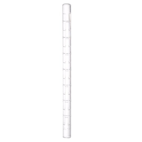 Acrylic Embossed Rolling Pin 16cm x 1cm Square Pattern, Transparent
