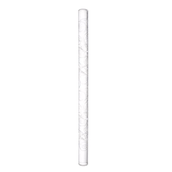 Acrylic Embossed Rolling Pin 16cm x 1cm Sun Flower Pattern, Transparent