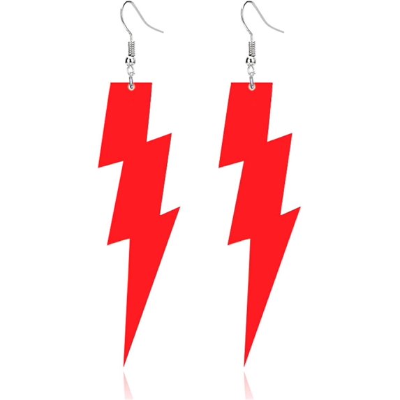 Acrylic Exaggerated Lightning Earrings Statement Punk Retro Geometric Delicate Neon Personalized Earrings Accessory Jewelry for Women