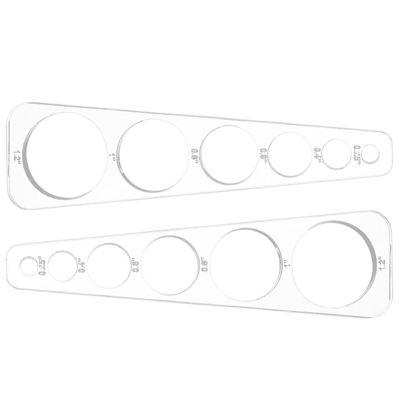 Acrylic Eyeball Gauge Board Rulers for Making Eyes Tools Clear 13.5x3.75x0.75cm