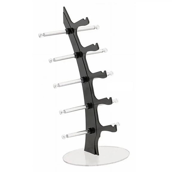 Acrylic Eyeglass Holder 5-tier Optical Glasses Organizer Stand Boat Arc Design Eyewear Holder Display Ski Goggles Storage Rack