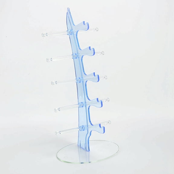 Acrylic Eyeglass Holder 5-tier Optical Glasses Organizer Stand Boat Arc Design Eyewear Holder Display Ski Goggles Storage Rack