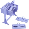 thumbnail image 1 of Acrylic Eyelash Display Holder With 10 Hangers False Lash Display Rack Try On Case Organizer Board for Women Retail Show Personal Exhibition Lilac Lilac, 1 of 9