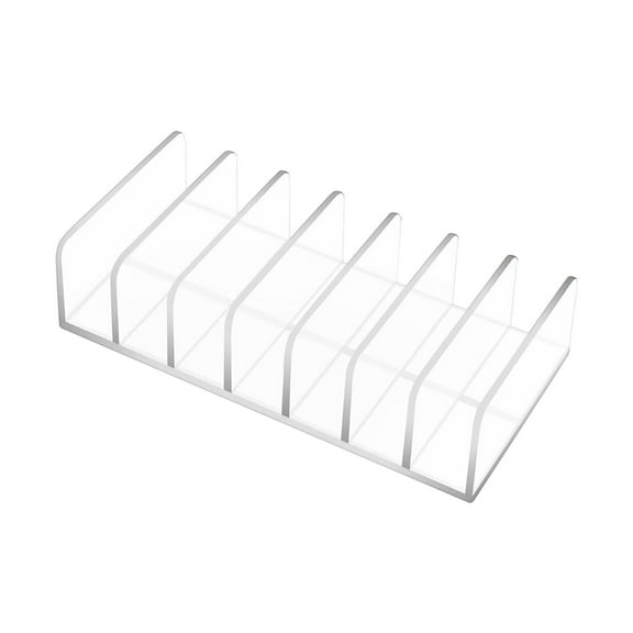 Acrylic Eyeshadow Cosmetics Organizer, Eyeshadow Palette Makeup Organizer, Acrylic 7-Section Divided Make Up Organizers and Storage for Bathroom Vanity Countertop, Transparent