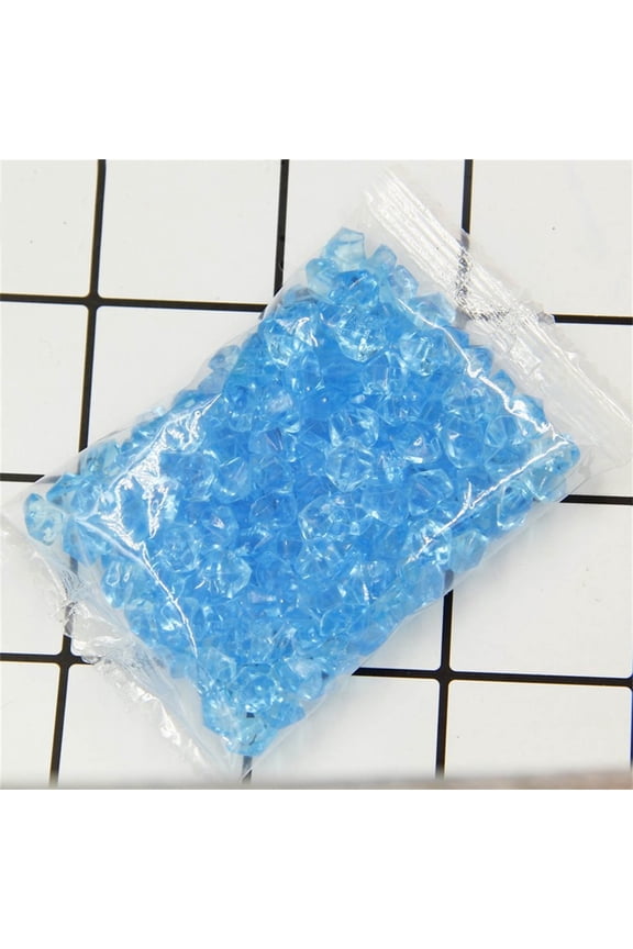 Acrylic Fake Ice Cubes (Faux Ice Cubes, Decorative Ice Gems, Vase Filler Stones), Deep Blue Acrylic Fake Ice Cubes - 200Pcs Vase Filler Stones for Wedding Decor Diy Crafts & Display Props, PRYESS