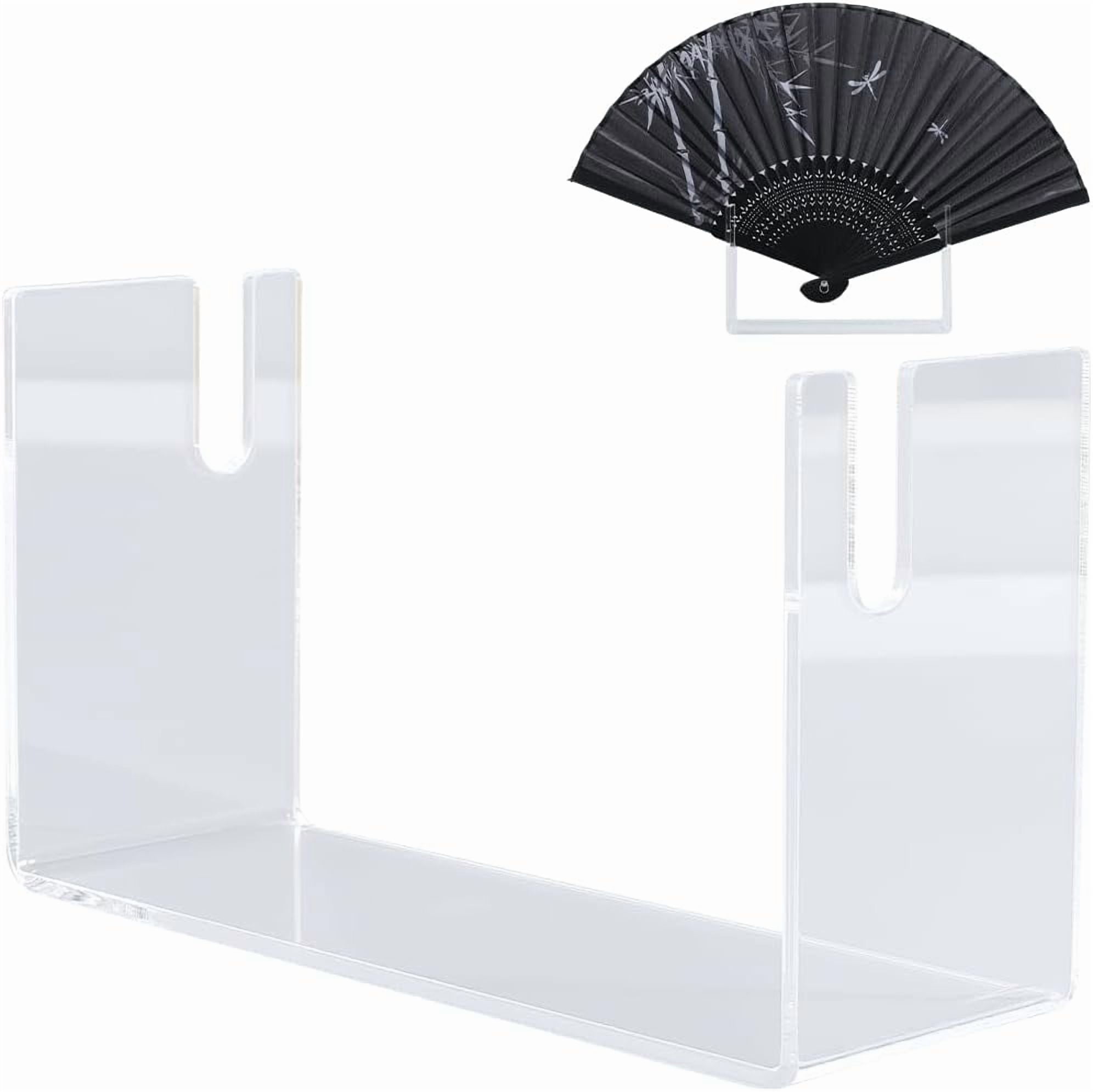 Acrylic Fan Display Stand Clear Folding Handheld Fans Holder Base Easel ...