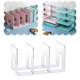 thumbnail image 1 of Acrylic File Holder, Acrylic File Organizer for Desk Desktop, File Sorter Desk File Organizer, Desktop File Folder Organizer Rack for Envelopes Mail Letter Paper Notebook Electronics Office Supplies, 1 of 4