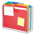 thumbnail image 1 of Acrylic File Organizer Clear Hanging File Organizer Box Portable Acrylic Magazine Holder with Handle for Desk Home Office, 1 of 10