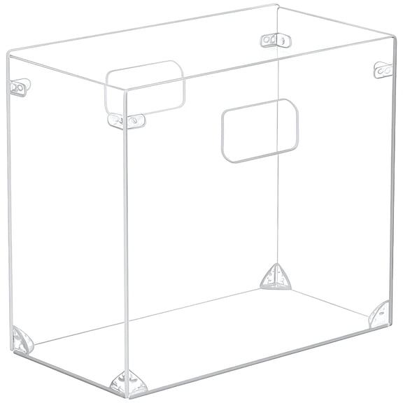 Acrylic File Organizer for Desk, Transparent Detachable Hanging Folder Box with Portable Handle, Large Capacity for Documents, Clothes, Sundries, Office Files
