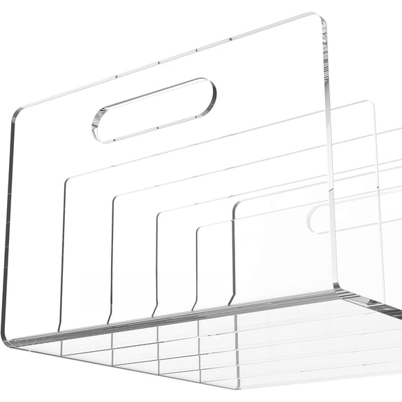 Acrylic File Sorter, Desktop File Collator Office File Organizer, Clear 11.4" x 6.7" x 10"