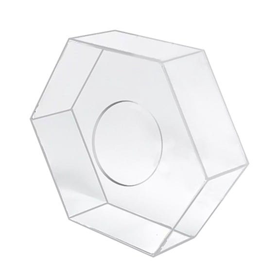 Acrylic Fillable Cake Stand Cylinder Stand Hexagon Cupcake Dessert Display Stand Centerpiece Box Cake Riser for Birthday Tabletop Decoration 20cmx25cm