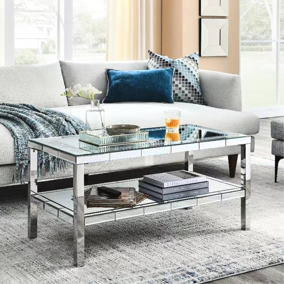 Acrylic Filled Mirror Table / Bedroom & Shop Decoration / Self - Assembly