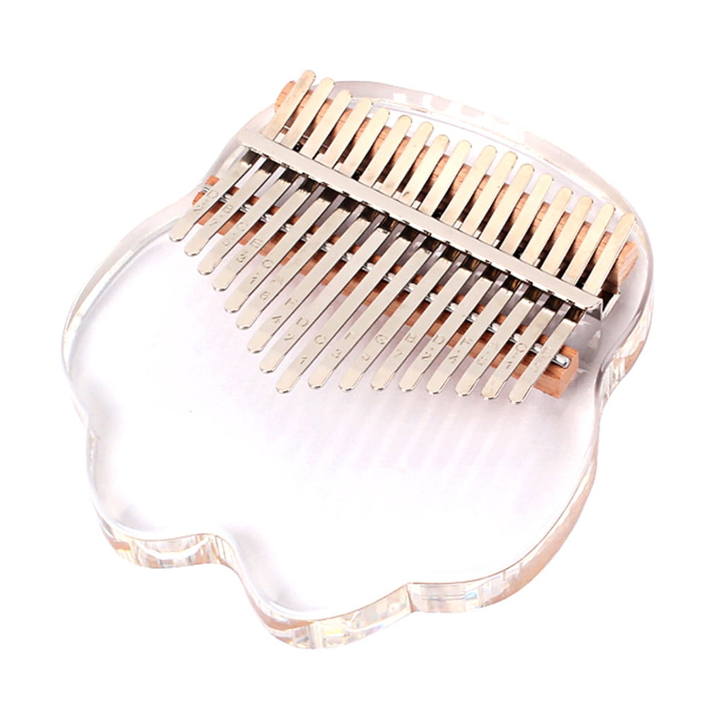 Acrylic Finger Pianos Transparent Kalimba 17 Keys Thumb Piano with Letters Notes