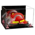 thumbnail image 1 of Acrylic Fireman's Helmet Display Case with Mirror, Wall Mount, Pink Risers and Clear Base (A014-PNR), 1 of 3
