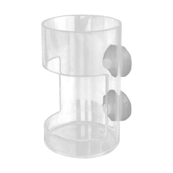Acrylic Fish Feeding Tube with Suction Cups, Aquarium Fish Food Feeding Dish, Transparent Feeder for Fish, Turtles and Shrimps