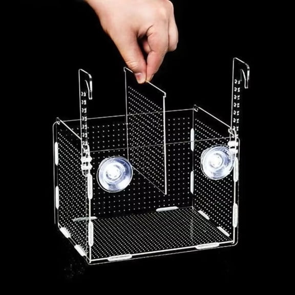 Acrylic Fish Spawning Chamber for Controlled Reproduction and Protection of Juvenile Fish in Community Tanks (8x8x8)