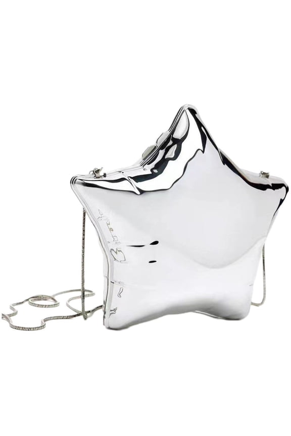 Acrylic Five Star Shaped Crossbody Bags Women Cute Shoulder Bag Evening Party Clutch Star Shaped Purses