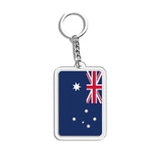 Acrylic Flag Keychain Set with Double-Sided Print, Sturdy Metal Chain Key Ring for Keys, Bags, and Travel Gifts