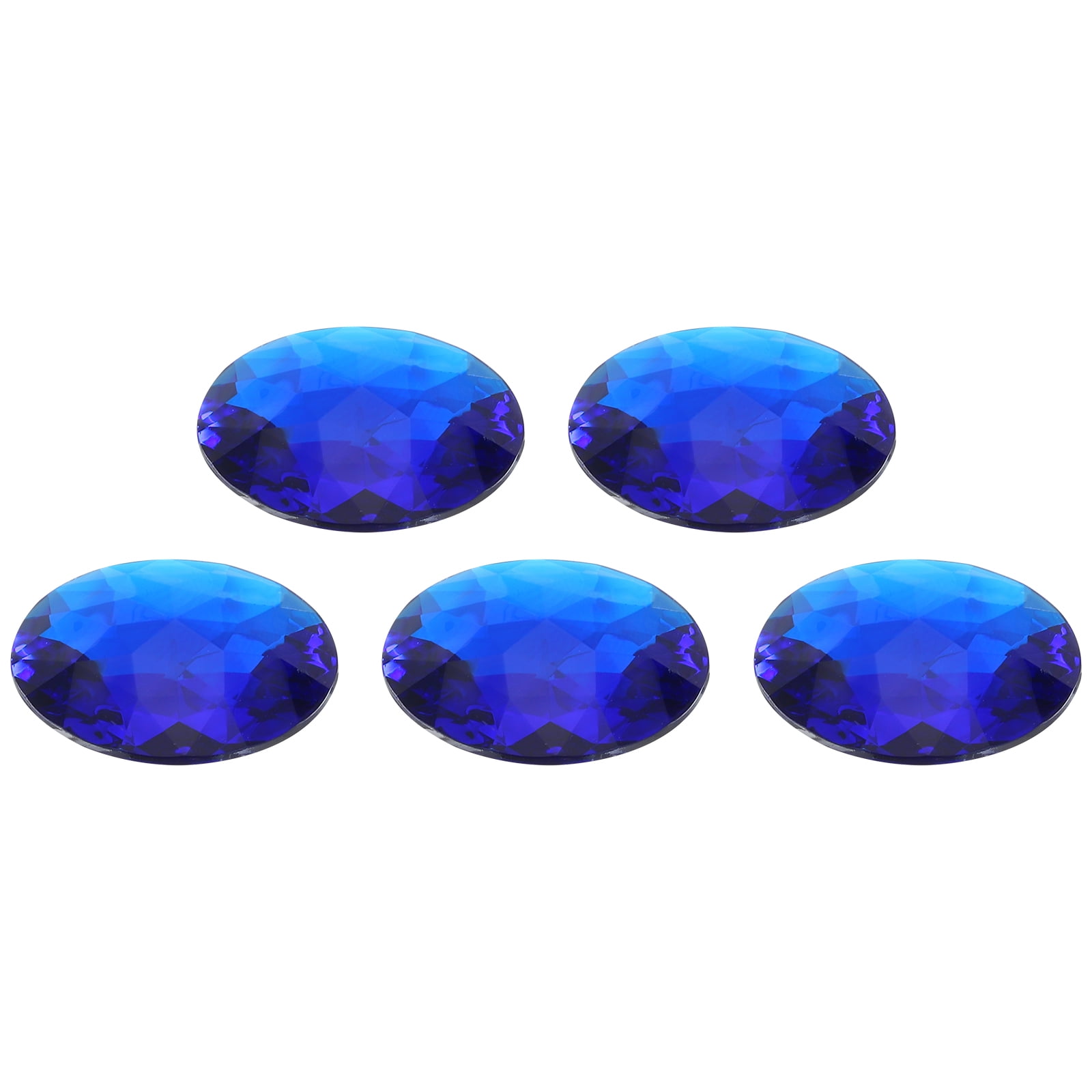 Acrylic Flat Back Rhinestones 5 Pcs 2 Inch Round Artificial Gemstone ...