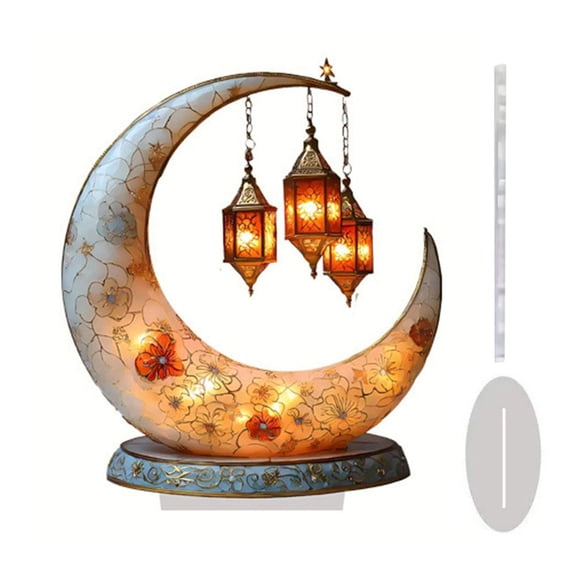 Acrylic Flat Moon Desktop Ornament – Modern Minimalist Crescent Table Decor