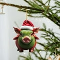 thumbnail image 1 of Acrylic Flat Pig Christmas Pendant Ornament Festive Tree Hanging Decoration, Clear Printed Holiday Pig Figurine Pendant for Car Rearview Mirror Decor, Lightweight Decorative Xmas Ornament, 1 of 3
