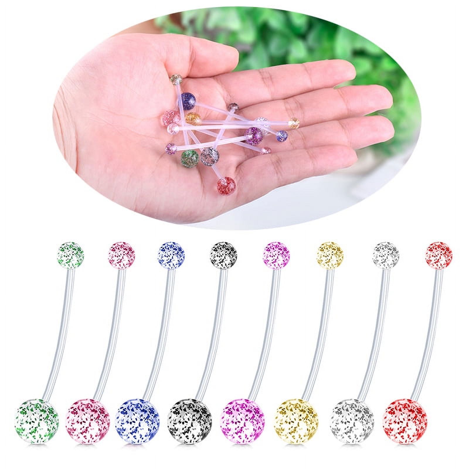 Acrylic Flexible Navel Belly Button Pregnant Maternity Barbell Ring ...