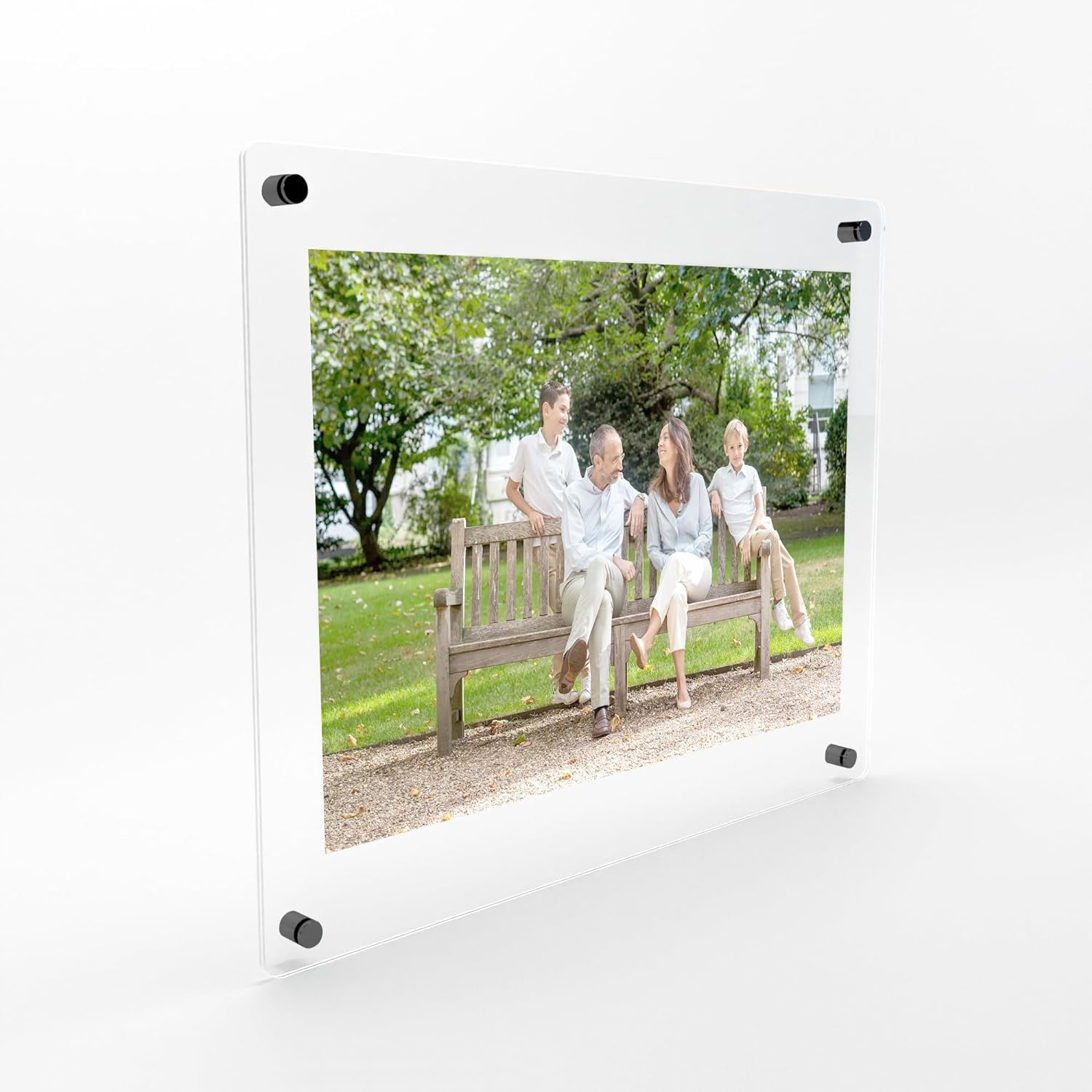 23" x 23" Black Acrylic Floating Wall Photo Frame Set
