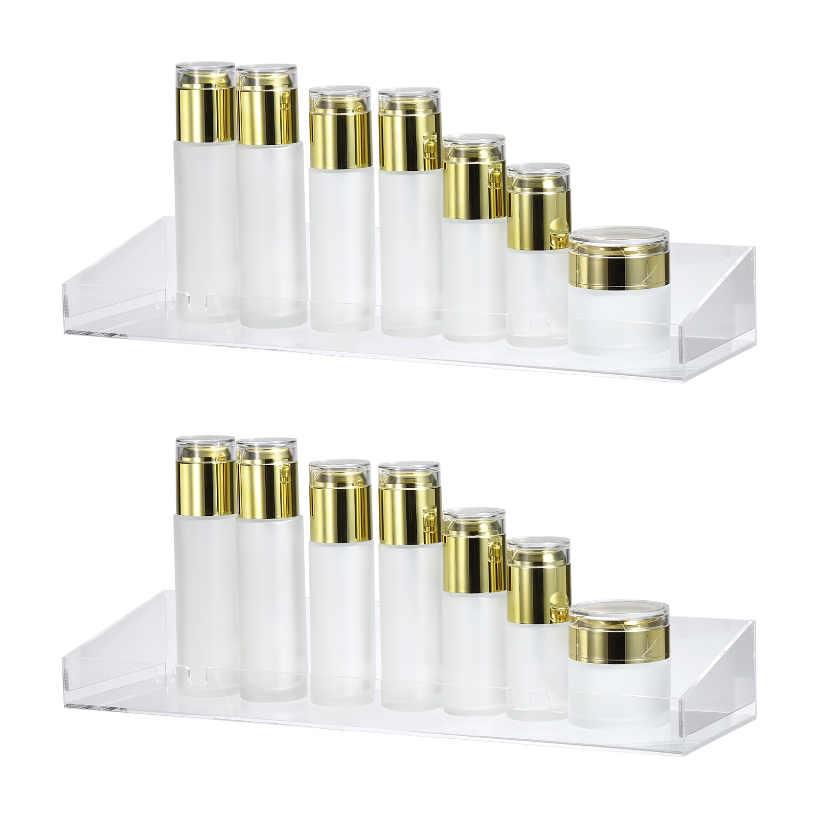 Acrylic Floating Shelves 2 Set Acrylic Bathroom Shelves Wall Mounted ...