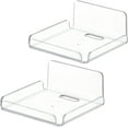 thumbnail image 1 of Acrylic Floating Small Wall Shelves,Mini Wall Mounted Hanging Display Shelves, Universal Adhesive Shelf Easy to Install No Drill,for Security Cameras, Baby Monitors, Smart Speaker (2pcs), 1 of 8