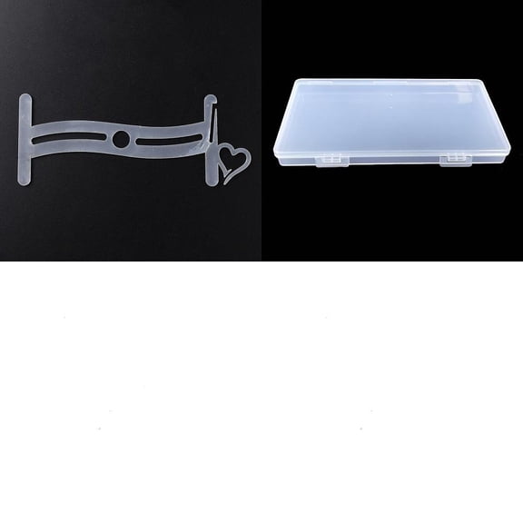 Acrylic Floss Bobbin Sewing Thread Winding Board for Cross Stitch Cotton Thread Storage Clear 151x60x2.5mm 10pcs